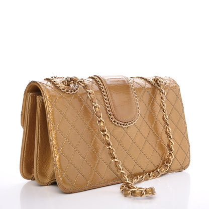 Chanel Patent Medium Madison Flap Gold 3 of 8