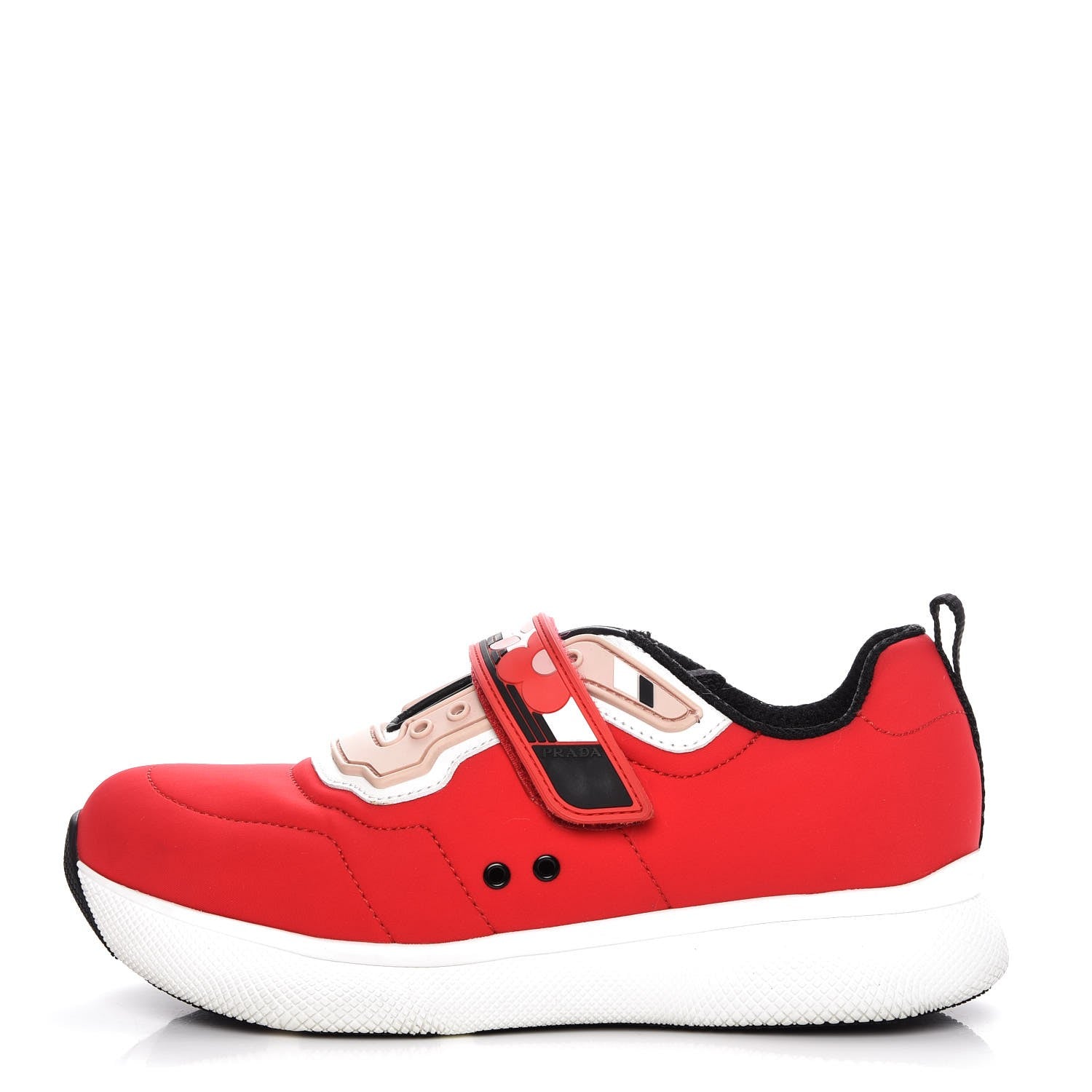 Prada Neoprene Floral Sneakers 37 Lacca 1 of 11