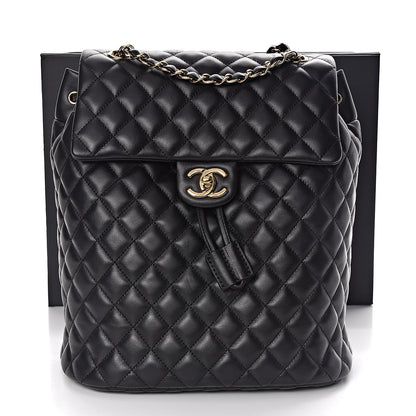 Chanel Lambskin Quilted Large Urban Spirit Backpack Black 11 of 11