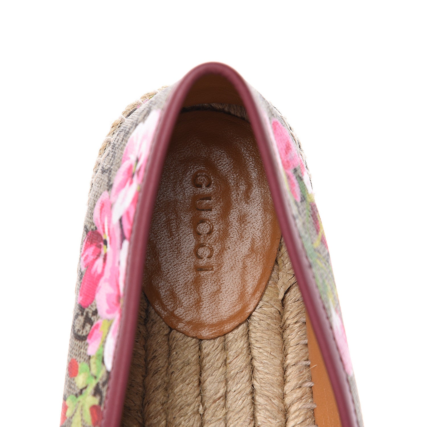 Gucci GG Supreme Monogram Blooms Espadrilles 39.5 Beige Multicolor Dry Rose 6 of 11