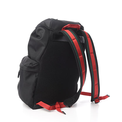 Gucci Techno Canvas Web Double Buckle Backpack Black 2 of 9