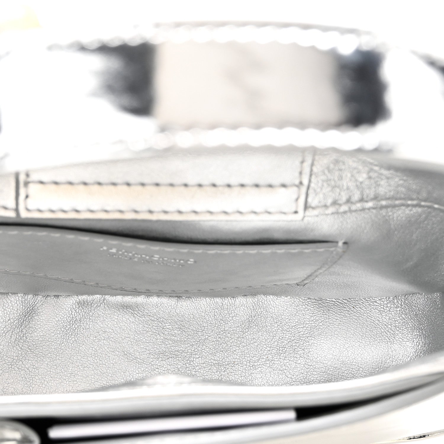 Salvatore Ferragamo Metallic Calfskin Mini Gancini Arch Hobo Argento 5 of 9