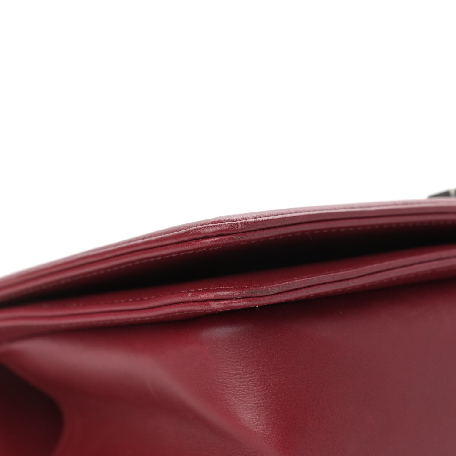 Chanel Calfskin Chevron Quilted Medium Boy Flap Red 10 of 15