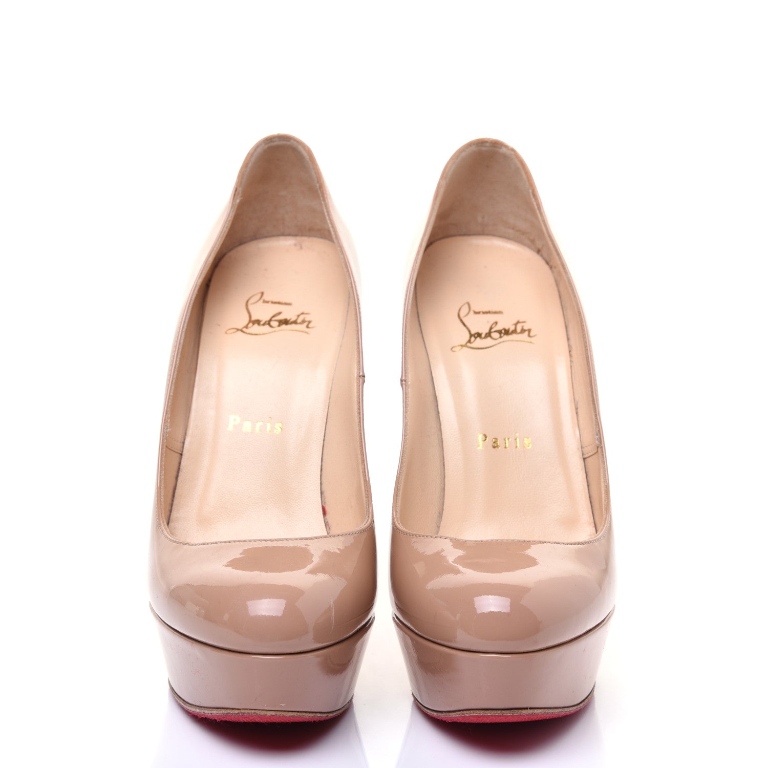 Christian Louboutin Patent Bianca 140 Pumps 37.5 Nude 2 of 13