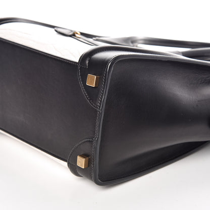 Celine Shrunken Lambskin Micro Bi-Color Luggage Black White 6 of 9