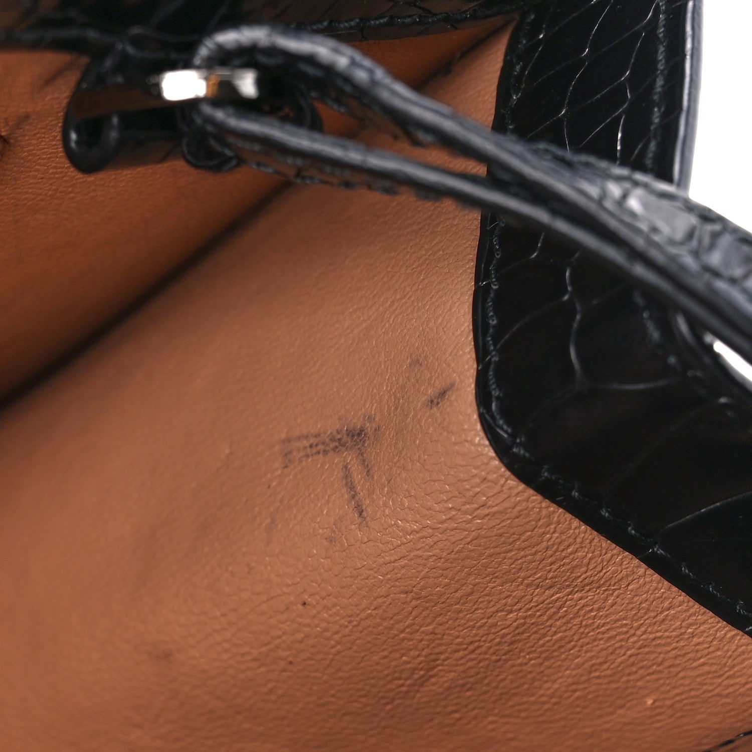 Alaia Crocodile Embossed Pochette Black 11 of 11