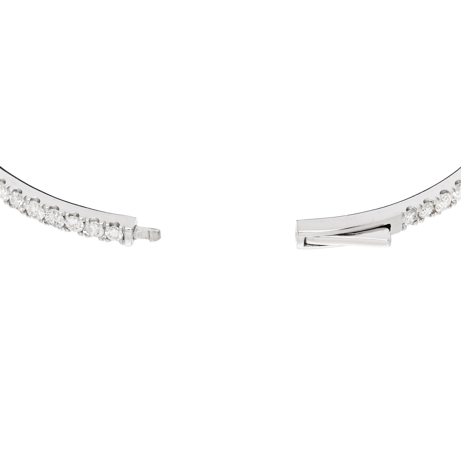Parker & West by FASHIONPHILE 18K White Gold Diamond 3.00ct Bangle Bracelet 5 of 7