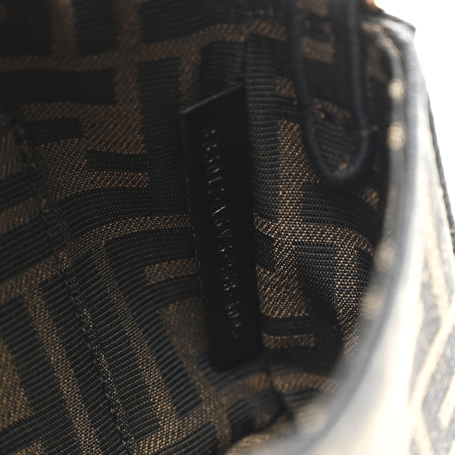 Fendi Fabric Jacquard FF 1974 Mini Baguette Tobacco Moro Black 7 of 10