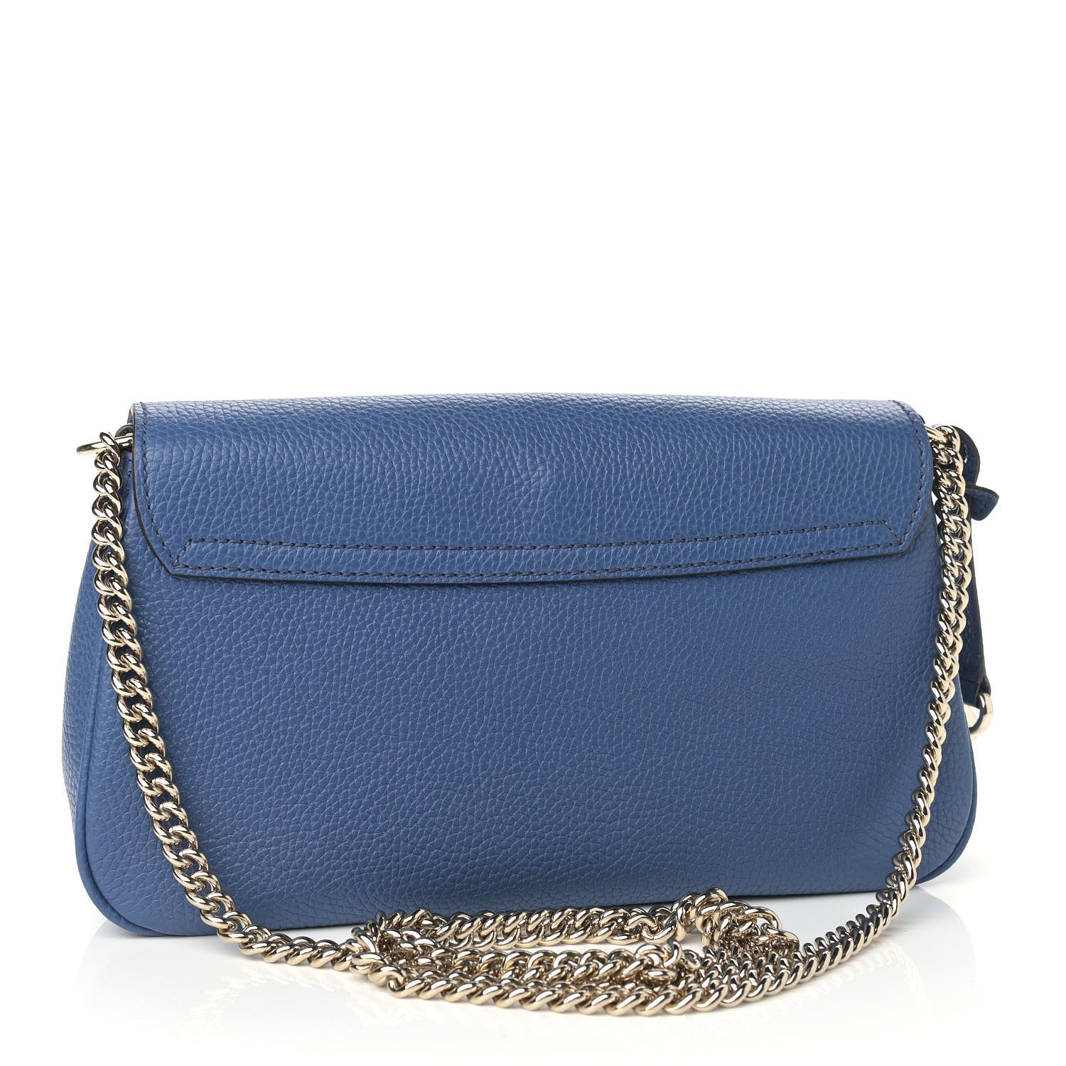 Gucci Pebbled Calfskin Medium Soho Flap Crossbody Caspian 3 of 9