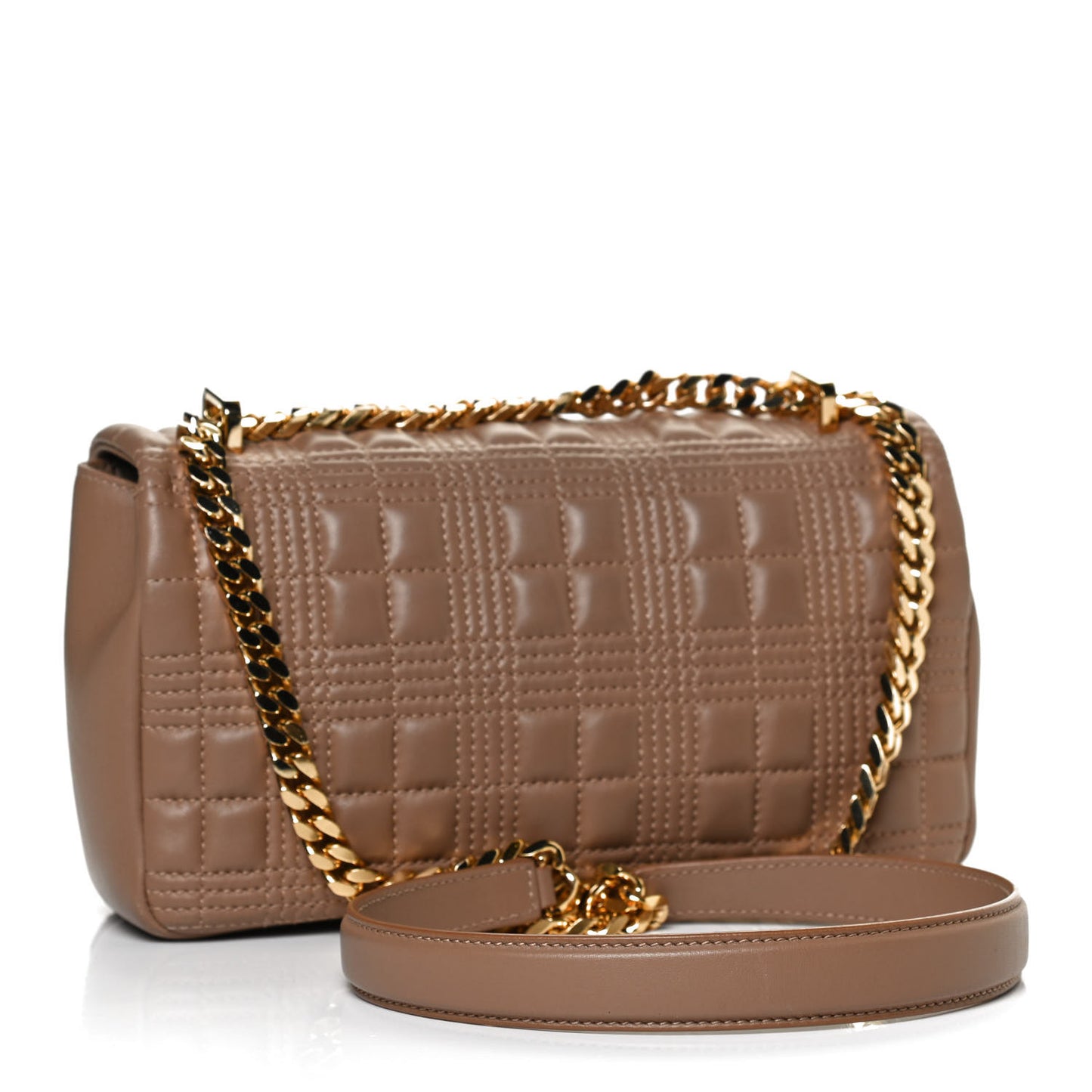 Lambskin Quilted Small Lola Bag Camel