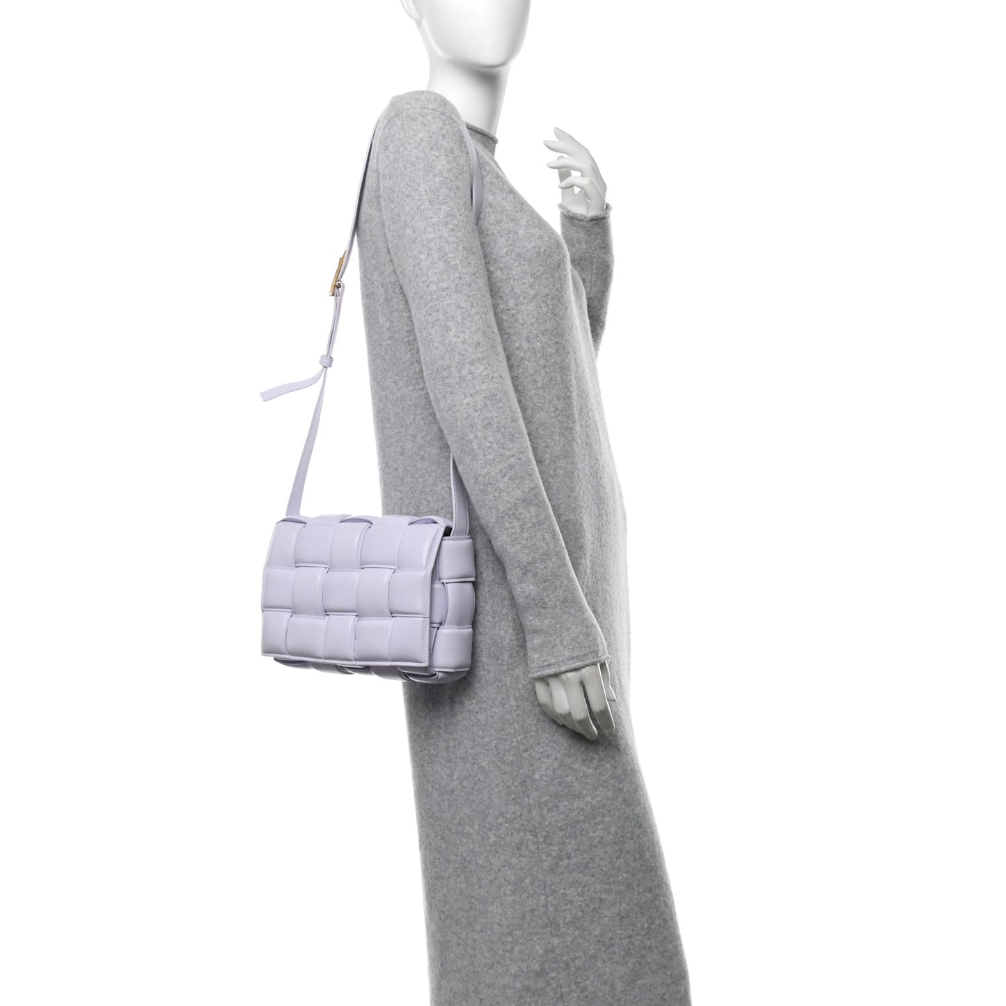 Nappa Maxi Intreccio Padded Cassette Crossbody Bag Mirth Washed