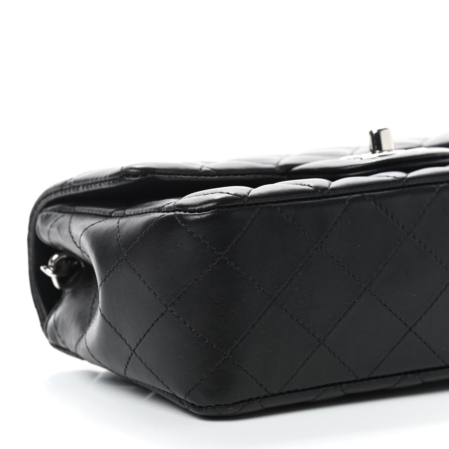 Chanel Lambskin Quilted Mini Rectangular Flap Black 6 of 9