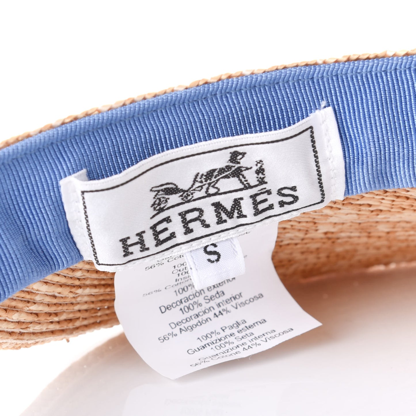 Straw Silk Etriers Andrea Visor S Natural Beige