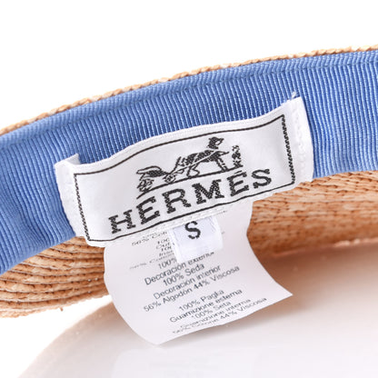 Hermes Straw Silk Etriers Andrea Visor S Natural Beige 4 of 6