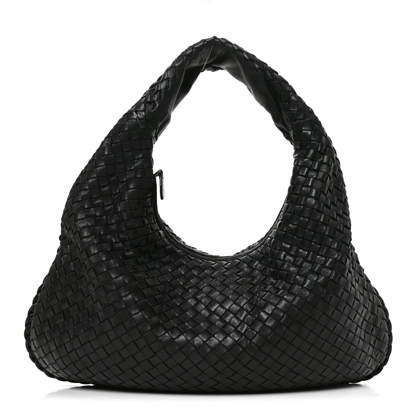 Nappa Intrecciato Medium Belly Veneta Hobo Black