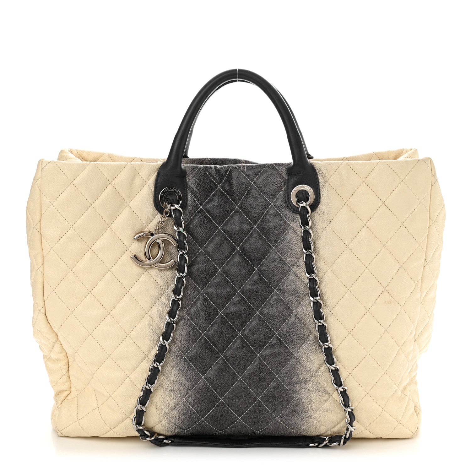 Chanel Caviar Ombre Large Shopping Tote White 1 of 19