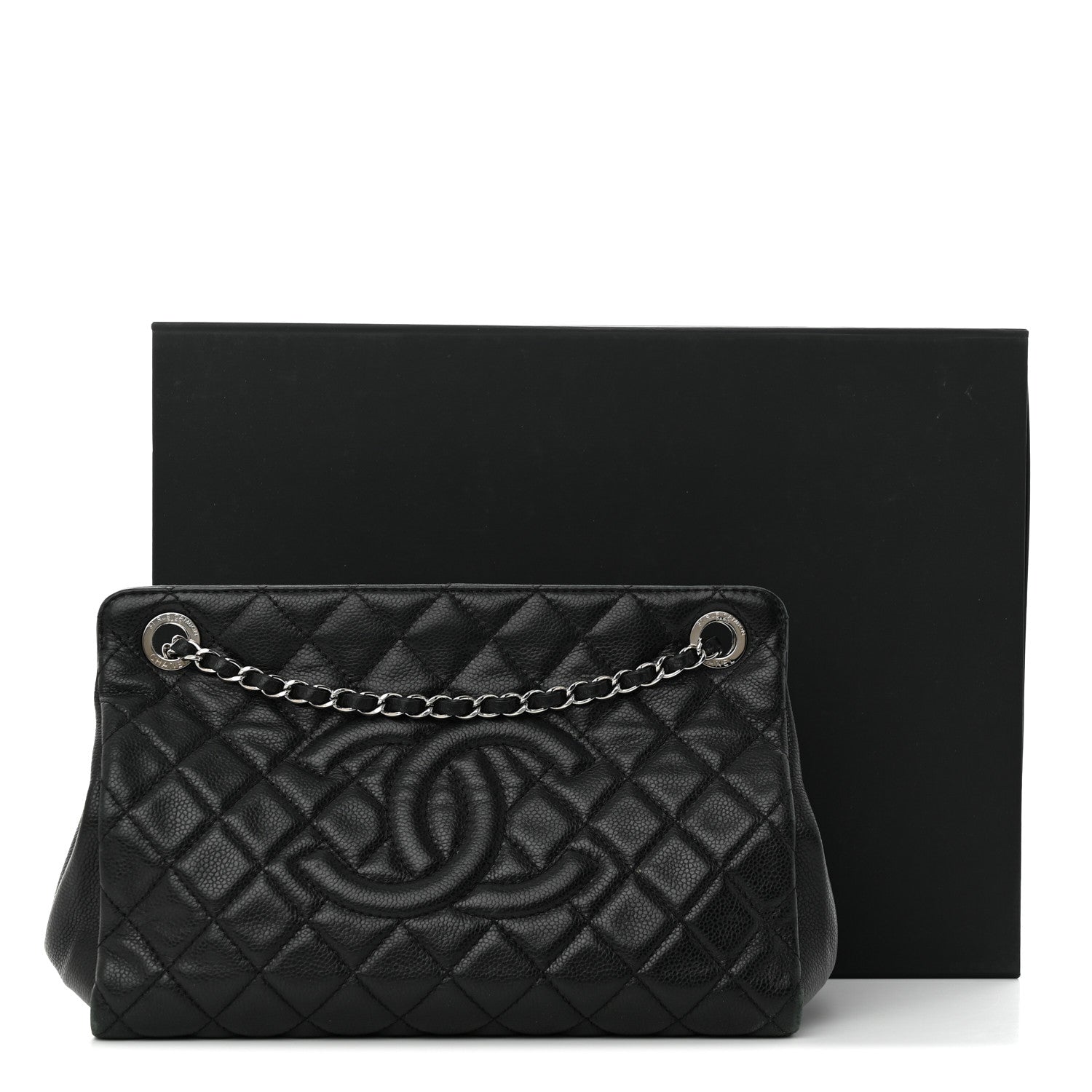 Chanel Soft Caviar Quilted CC Timeless Tote Black 18 of 18