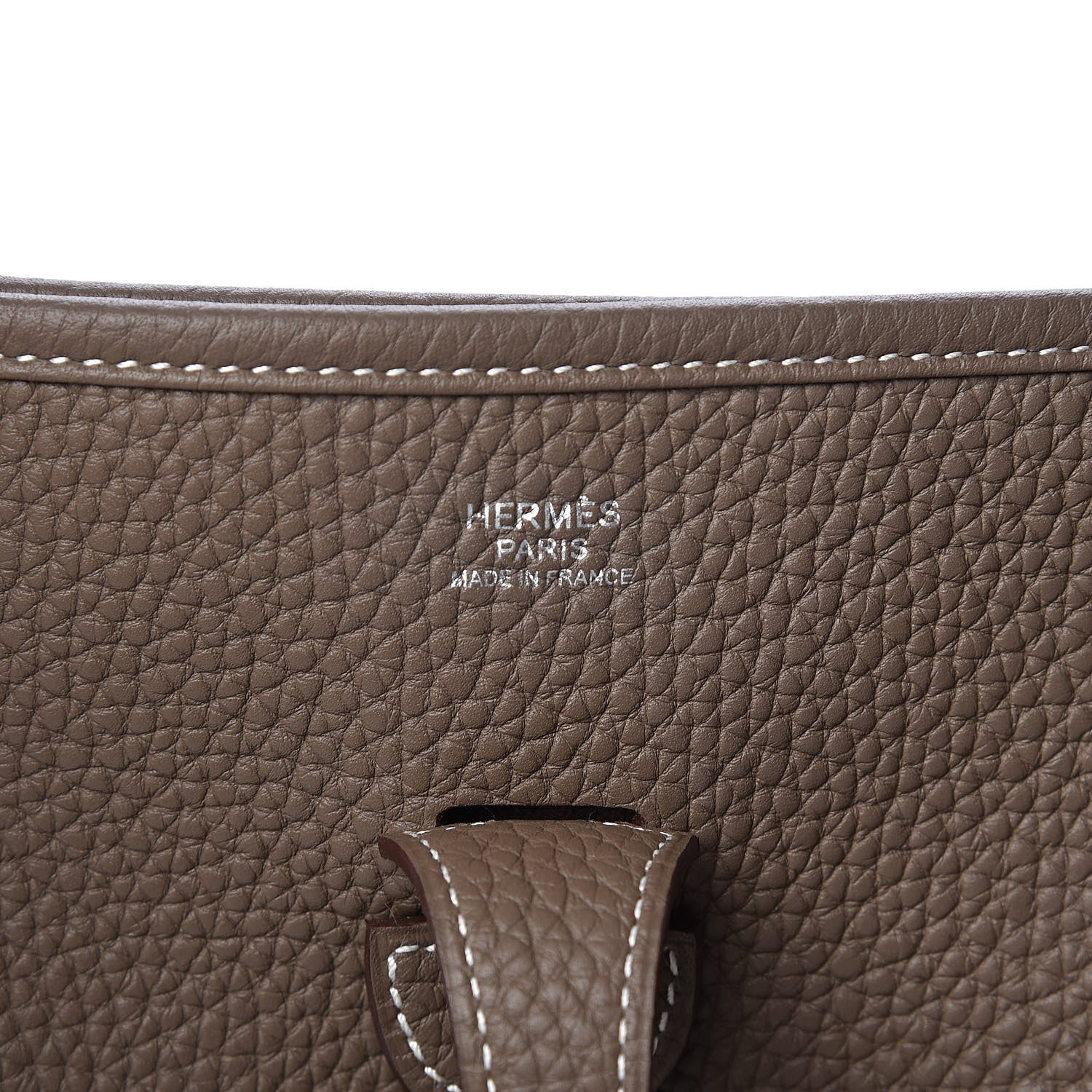 Hermes Taurillon Clemence Evelyne III PM Etoupe 6 of 11