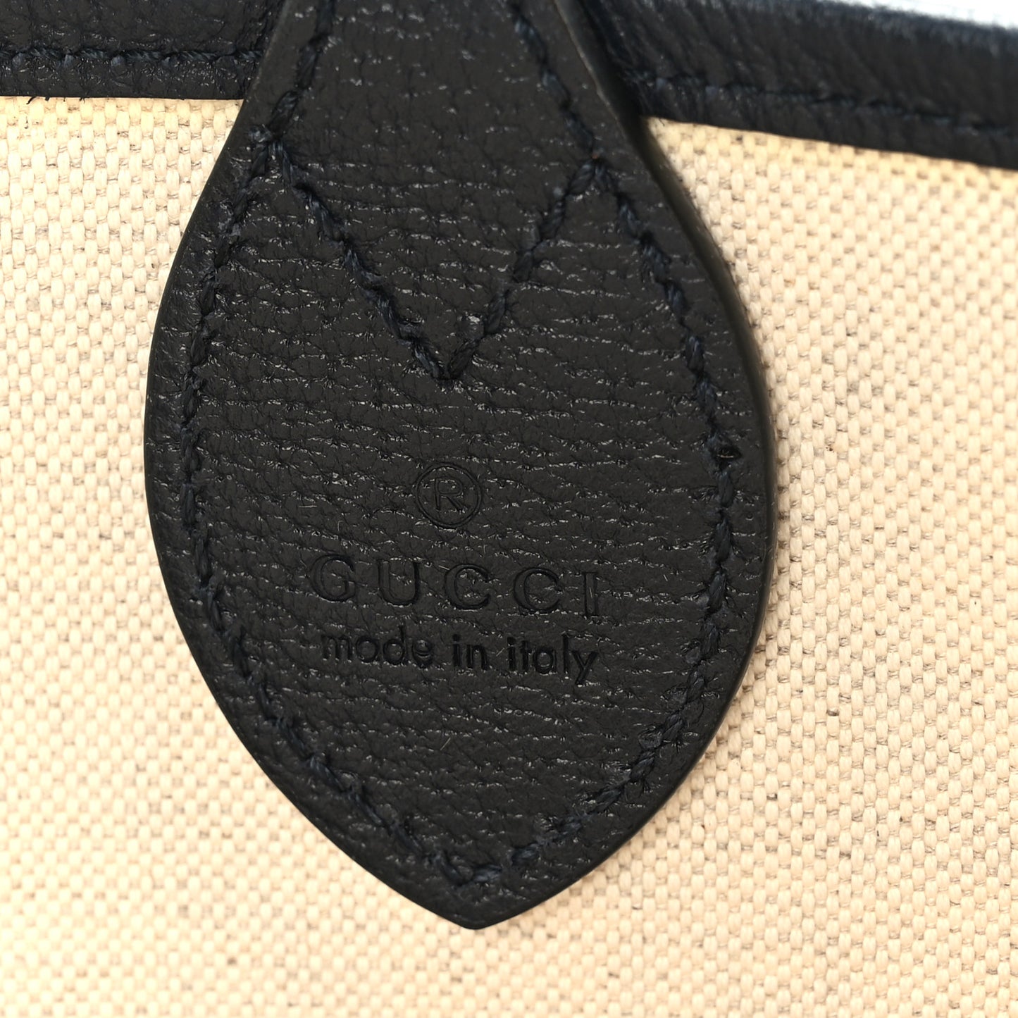 GG Supreme Monogram Textured Dollar Calfskin Web Large Ophidia Tote Beige Blue