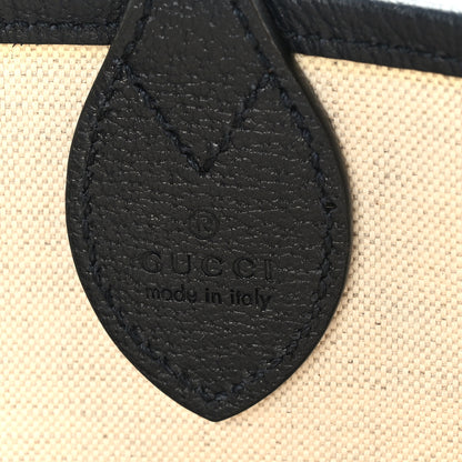 Gucci GG Supreme Monogram Textured Dollar Calfskin Web Large Ophidia Tote Beige Blue 8 of 10