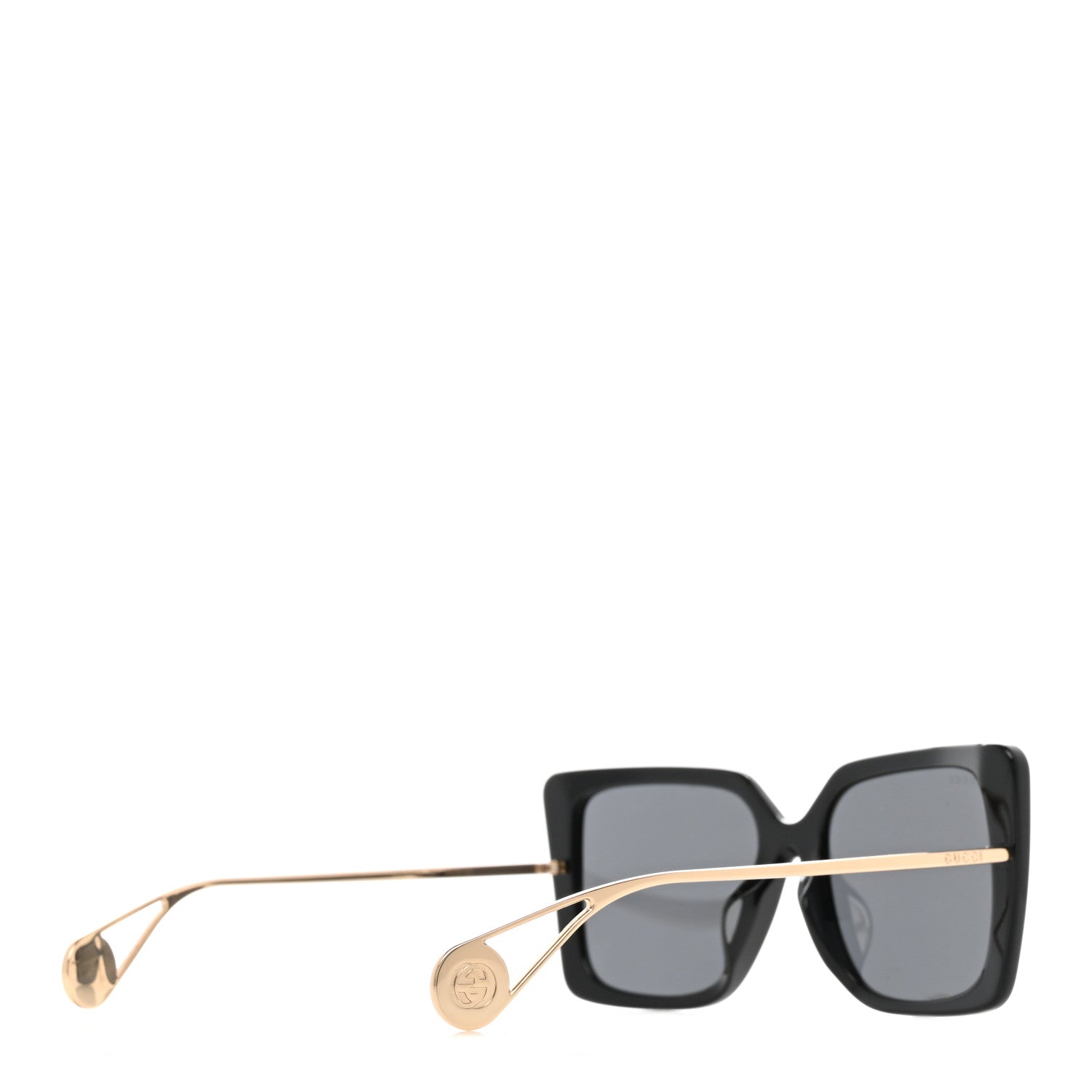 Gucci Acetate Oversize Square Frame GG0435SA Sunglasses Black 4 of 7