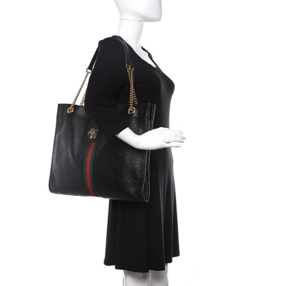 Gucci Calfskin Large Rajah Chain Tote Black 2 of 10