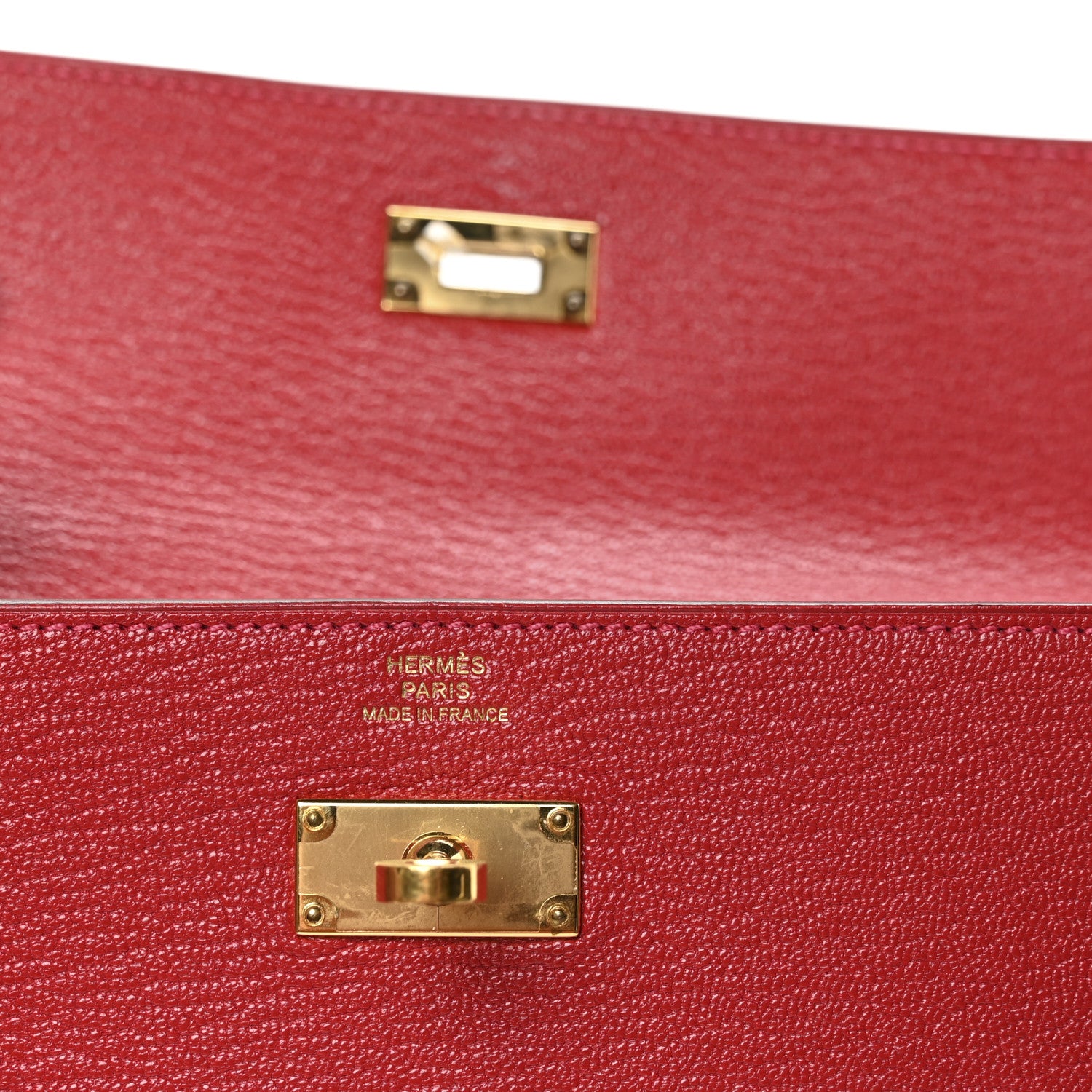 Hermes Chevre Mysore Kelly Longue Wallet Rouge Casaque 11 of 16