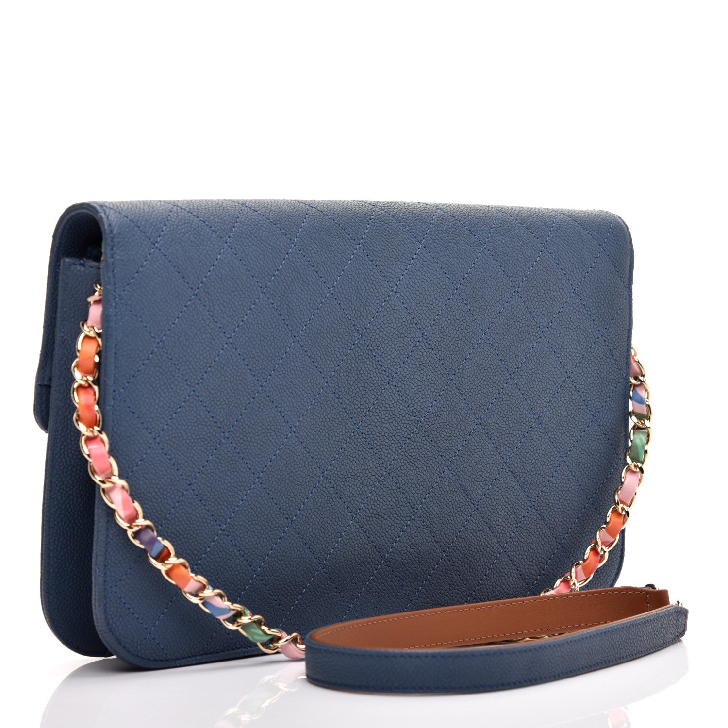 Chanel Grained Calfskin Quilted Cuba Flap Blue 3 of 11