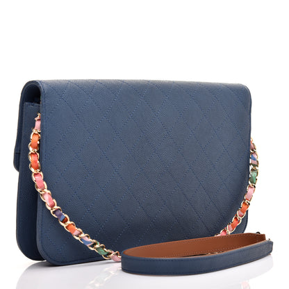 Chanel Grained Calfskin Quilted Cuba Flap Blue 3 of 11