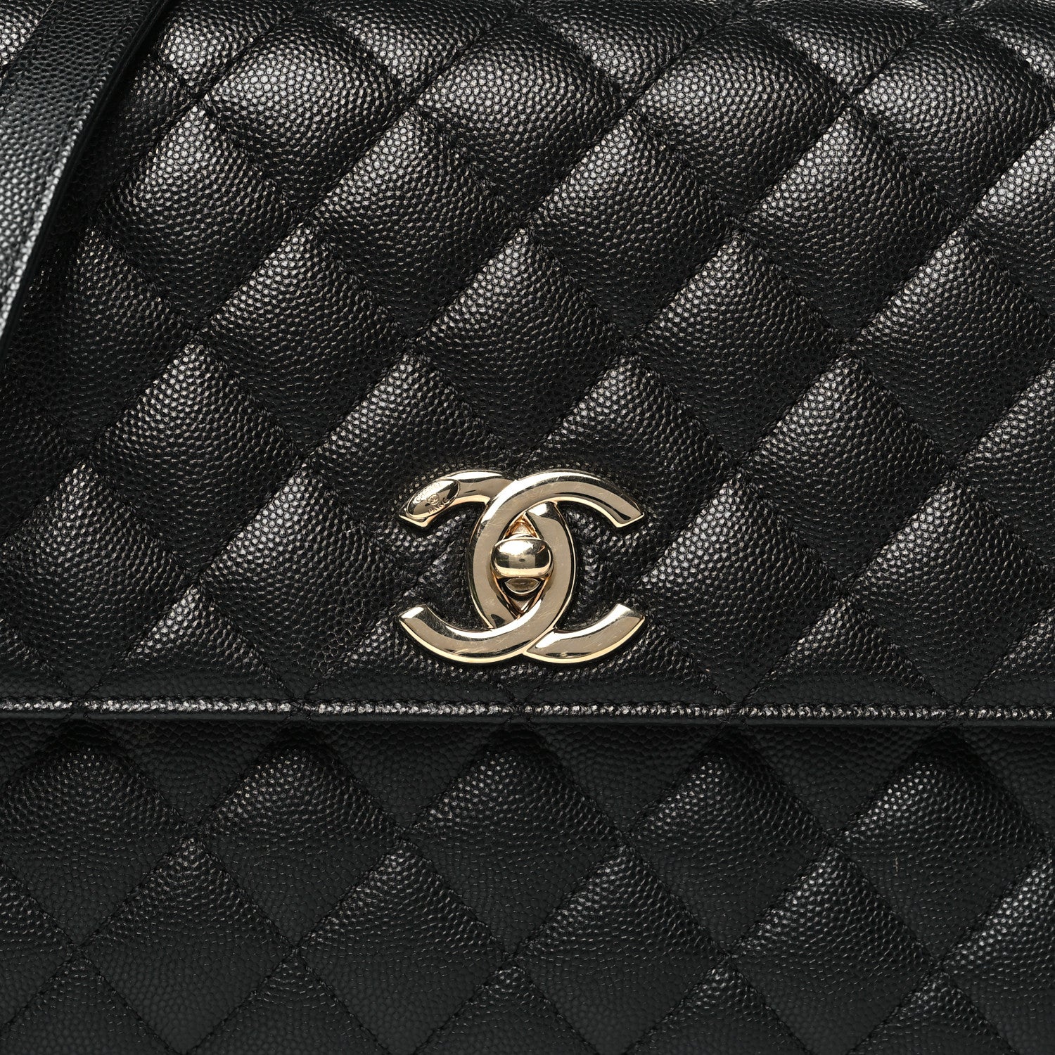 Chanel Caviar Quilted Small Coco Handle Flap Black 8 of 13