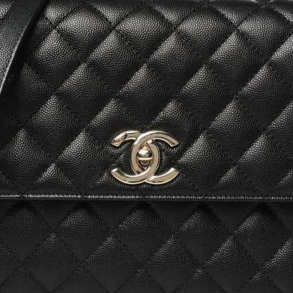 Chanel Caviar Quilted Small Coco Handle Flap Black 8 of 13