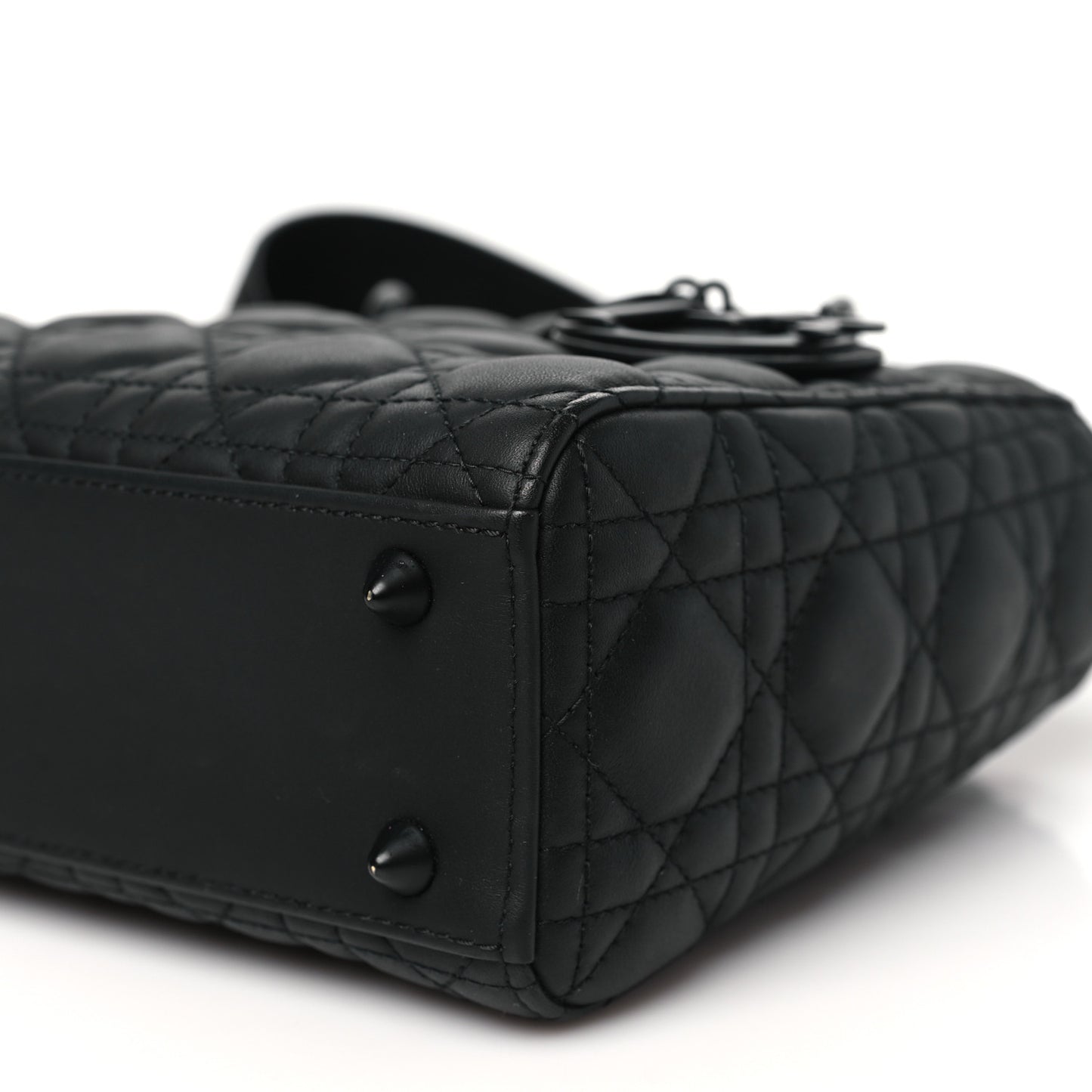 Ultra Matte Calfskin Cannage Small My ABCDior Lady Dior Black