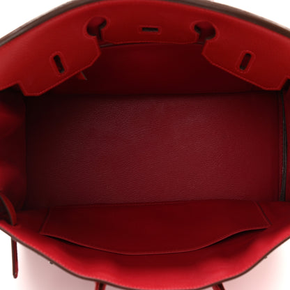 Hermes Taurillon Clemence Birkin 35 Rouge Vif 6 of 17