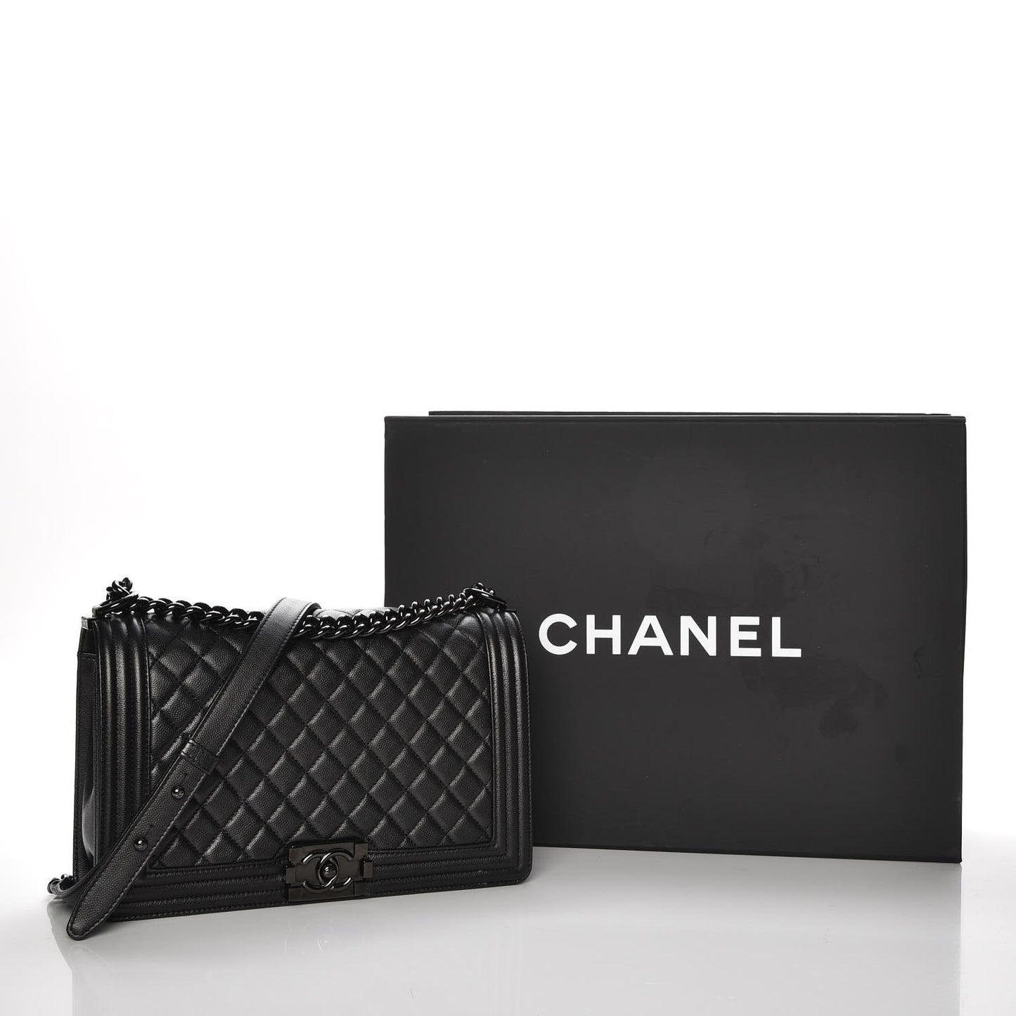 Caviar Quilted New Medium Boy Flap So Black
