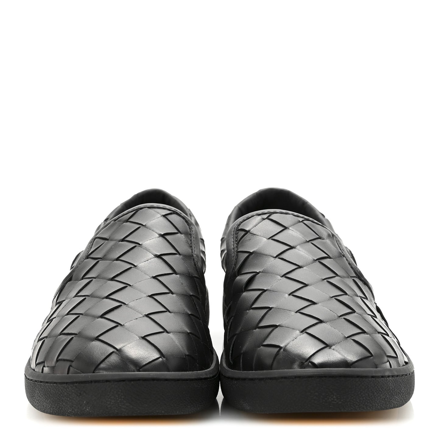 Nappa Intrecciato Mens Sawyer Slip On Sneakers 42 Black