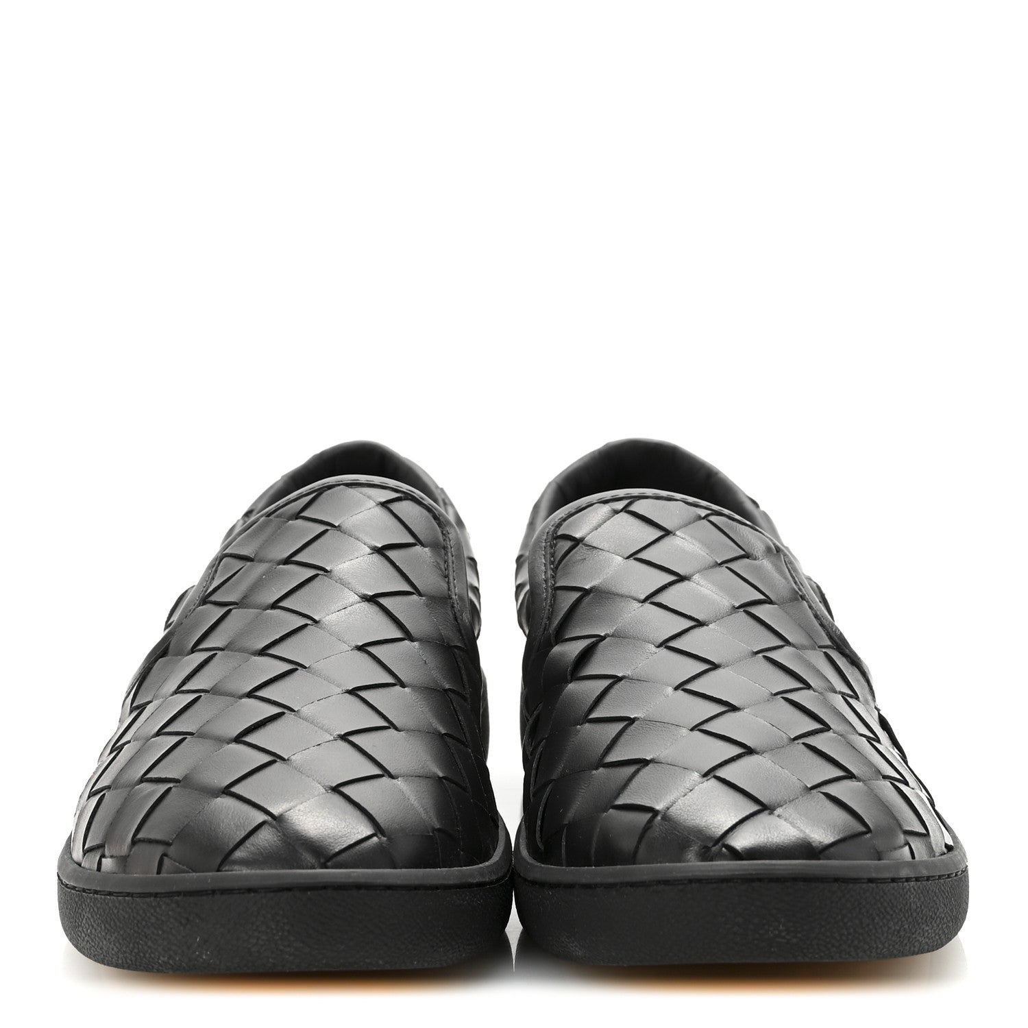 Bottega Veneta Nappa Intrecciato Mens Sawyer Slip On Sneakers 42 Black 3 of 9
