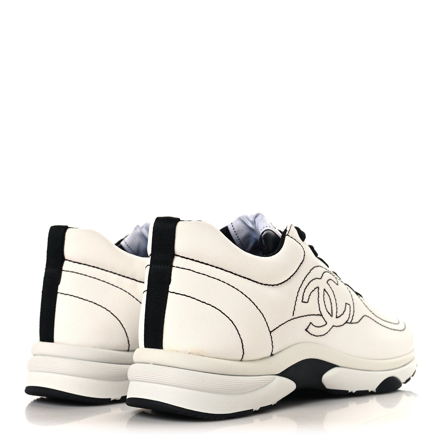 Cotton Womens CC Sneakers 39.5 White Black