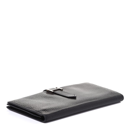 Hermes Chevre Mysore Bearn Gusset Wallet Black 4 of 11