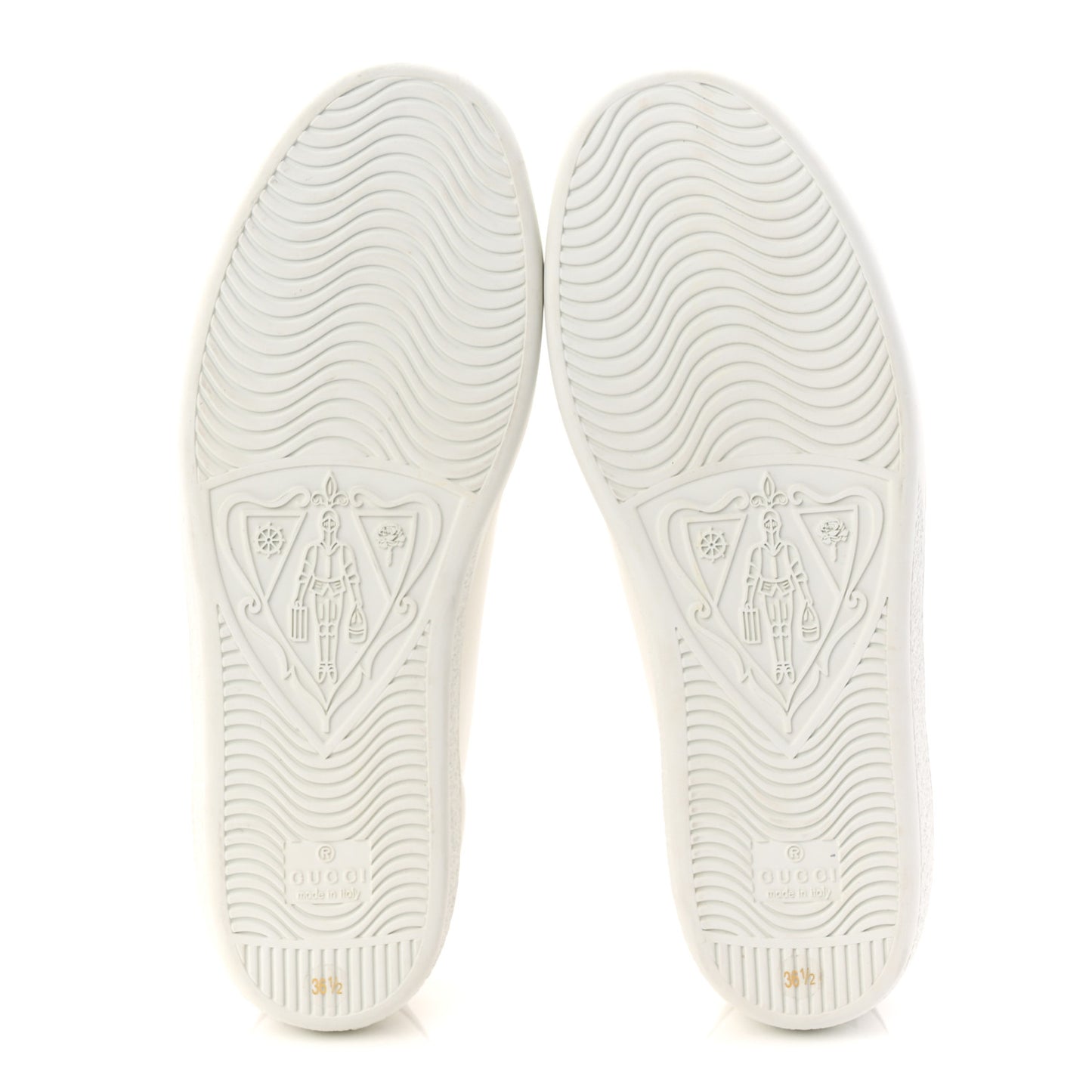 Calfskin Interlocking G Perforated Womens Ace Sneakers 36.5 White Grey Sky