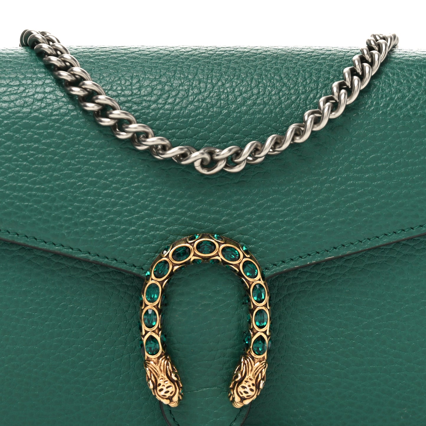 Calfskin Mini Dionysus Chain Wallet Emerald
