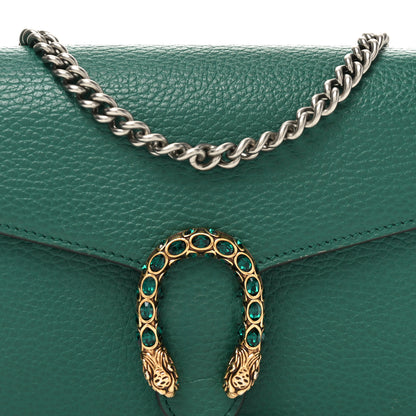Gucci Calfskin Mini Dionysus Chain Wallet Emerald 8 of 10