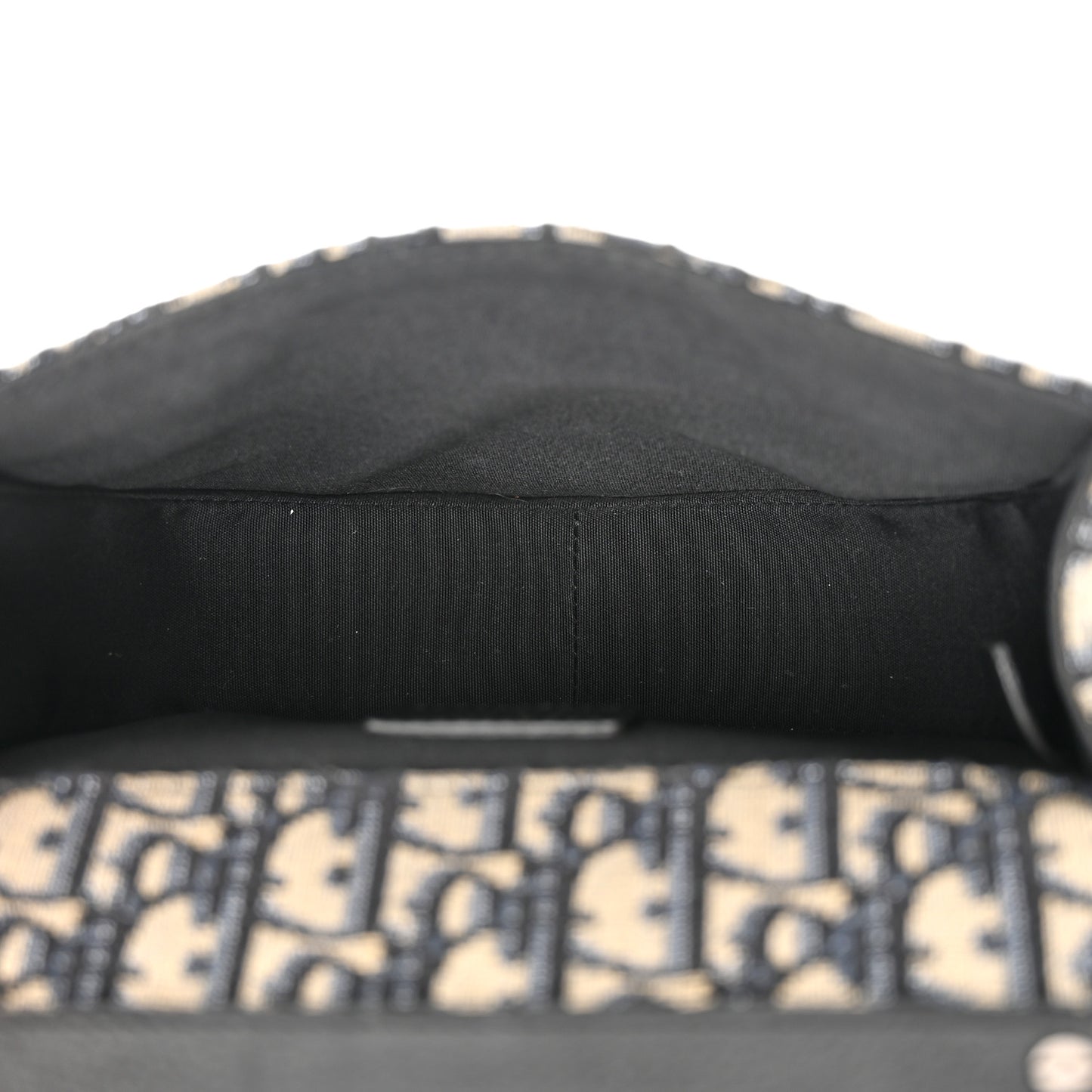 Oblique Grained Calfskin Mini Gallop Bag With Strap Black Beige