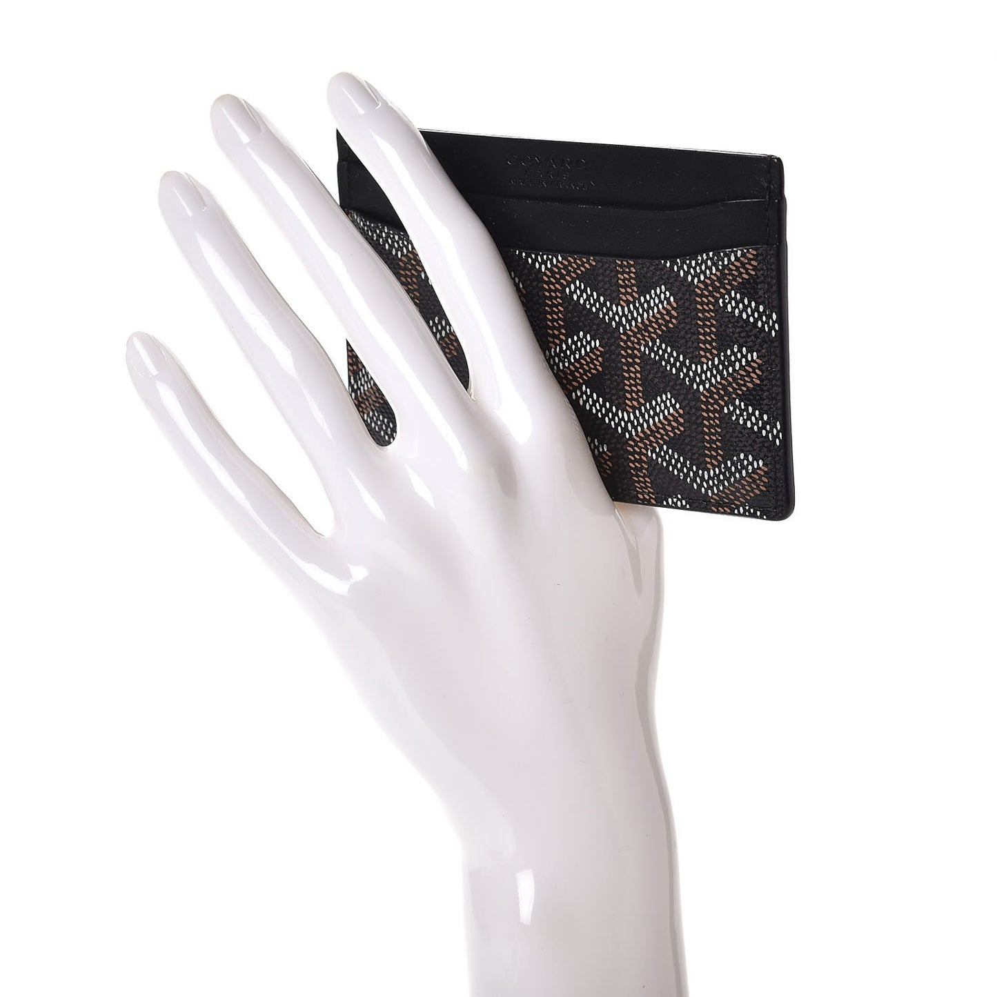 Goyardine Saint Sulpice Card Holder Black