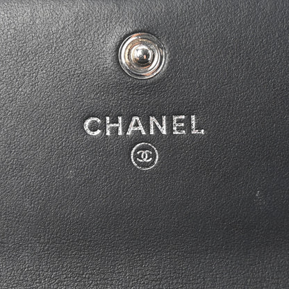 Chanel Calfskin Quilted Large Boy Gusset Flap Wallet Black 6 of 12