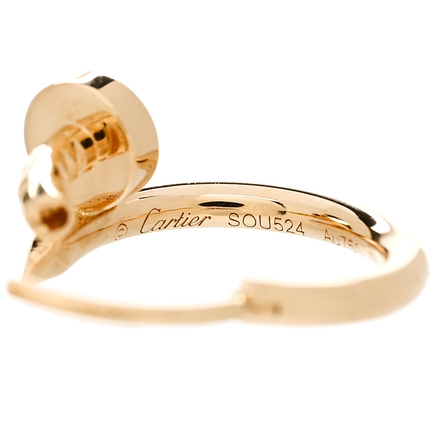 18K Yellow Gold Juste Un Clou Single Hoop Earring