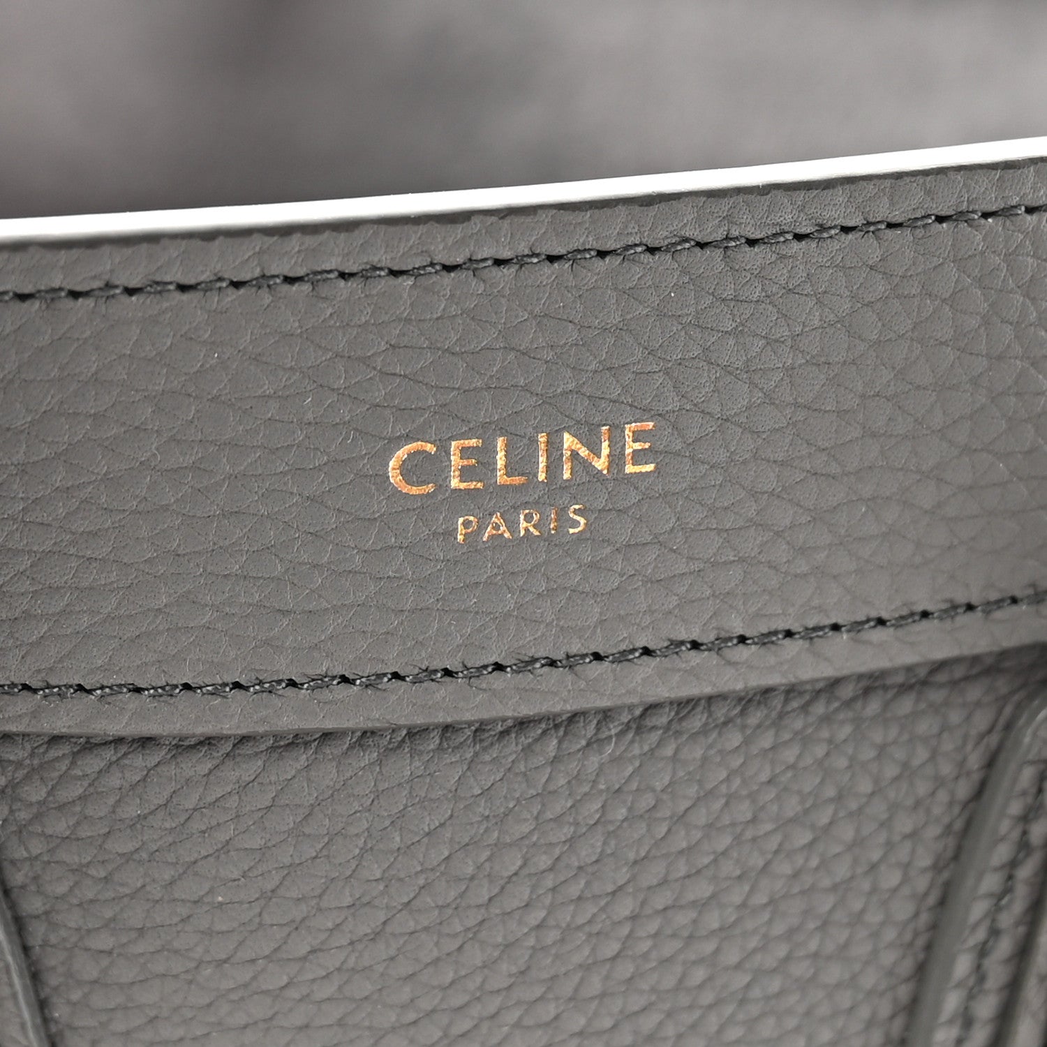 Celine Baby Drummed Calfskin Nano Luggage Kohl 5 of 10