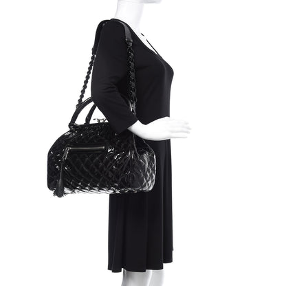 Marc Jacobs Patent Calfskin Quilted Stam Black 1 of 12