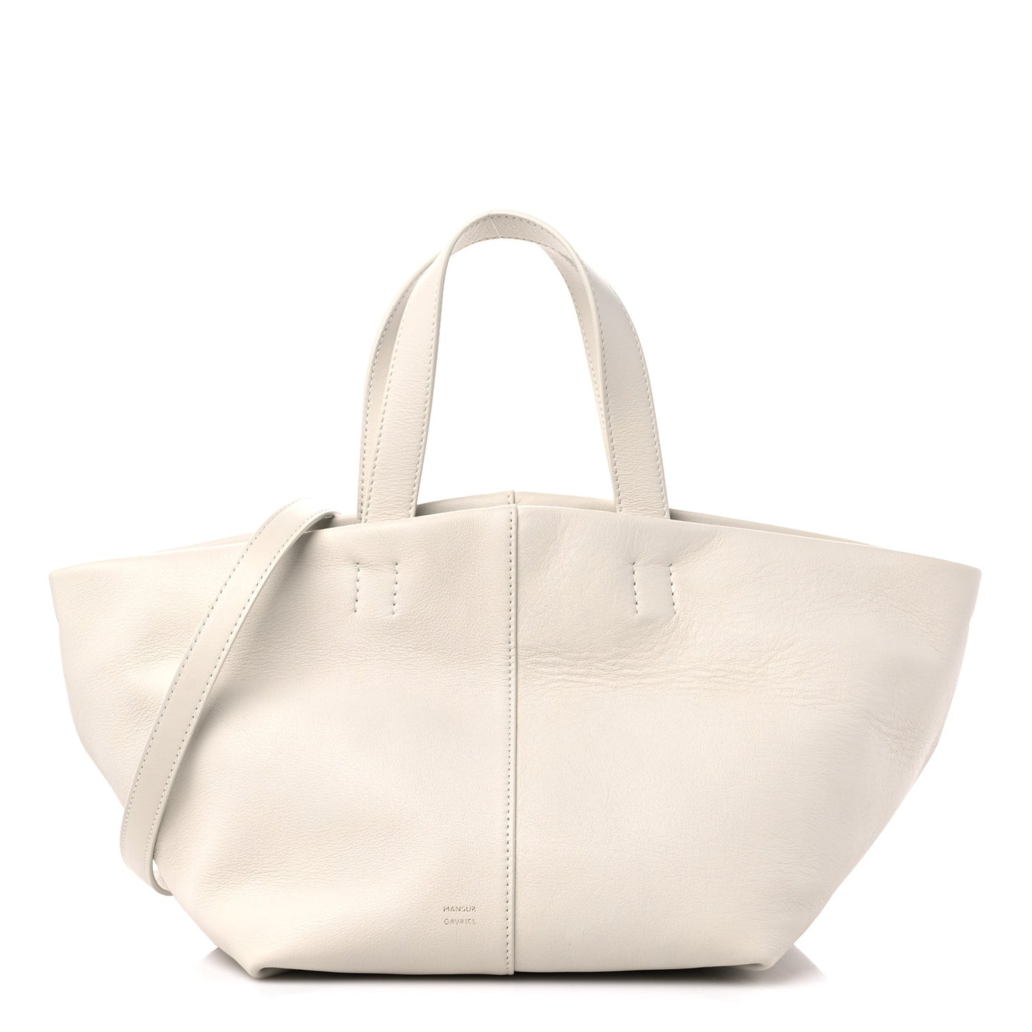 Calfskin Mini Tulipano Bag Bianca
