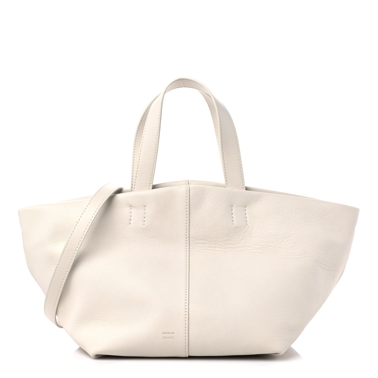 Mansur Gavriel Calfskin Mini Tulipano Bag Bianca 1 of 8