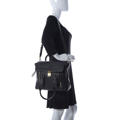 3.1 Phillip Lim Textured Calfskin Medium Pashli Satchel Black 2 of 10